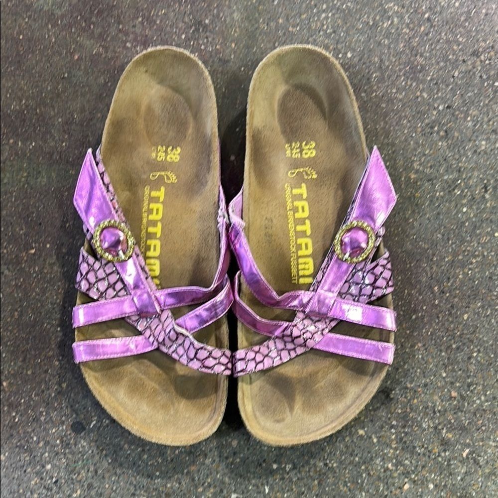 Birkenstock Tatami Purple Strappy Sandals